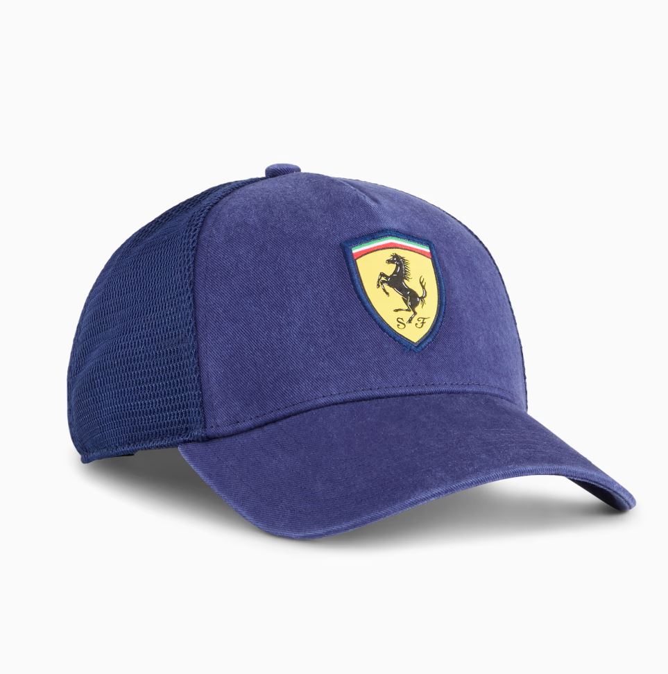 Ferrari Trucker Baseball Cap Blue
