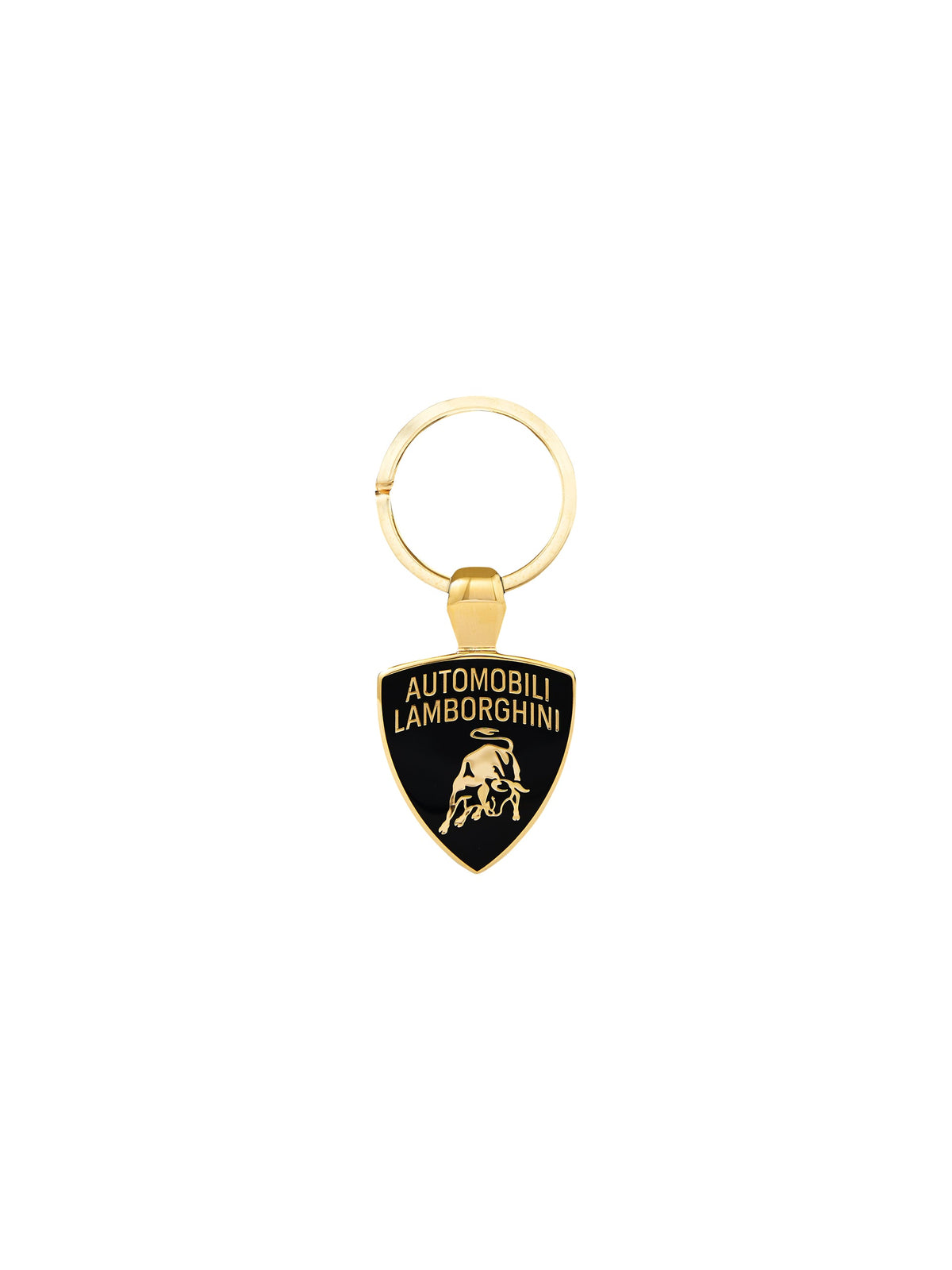 Lamborghini Shield Logo Keyring with Gold Finish