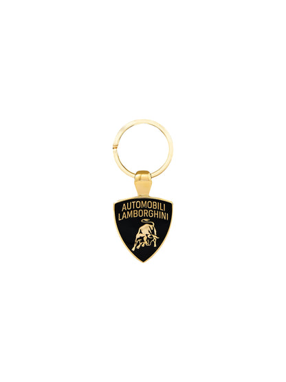 Lamborghini Shield Logo Keyring with Gold Finish