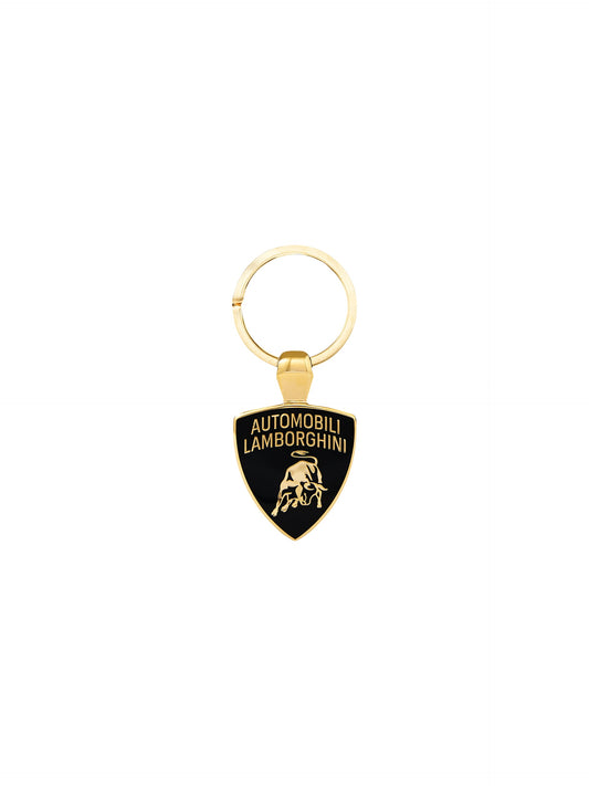 Lamborghini Shield Logo Keyring with Gold Finish