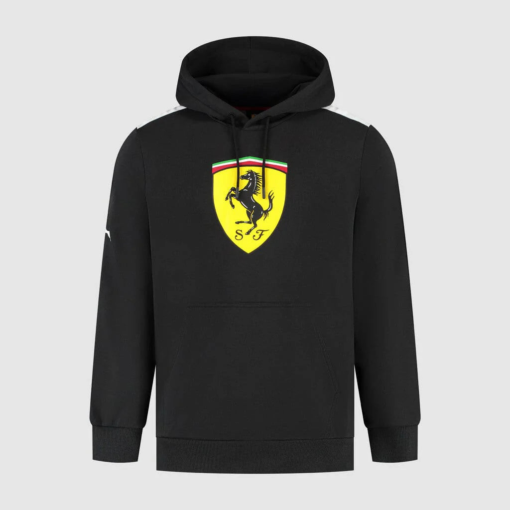 Scuderia Ferrari F1 Large Shield Hoodie / Hooded Sweatshirt Black