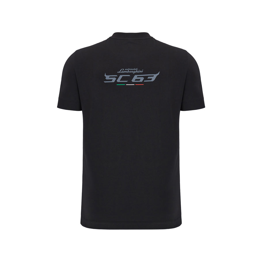 Lamborghini Men's Sportswear Large Shield T-Shirt Black