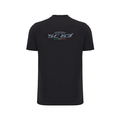 Lamborghini Men's Sportswear Large Shield T-Shirt Black