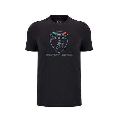 Lamborghini Men's Sportswear Large Shield T-Shirt Black