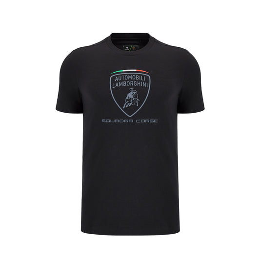 Lamborghini Men's Sportswear Large Shield T-Shirt Black