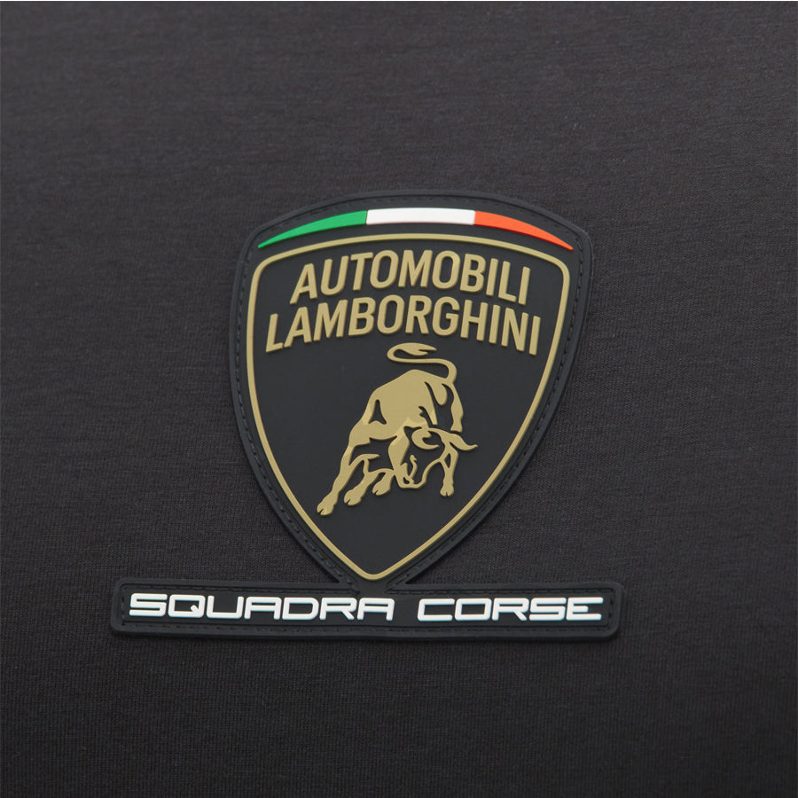 Lamborghini Men's Sportswear Large Shield T-Shirt Black/Green