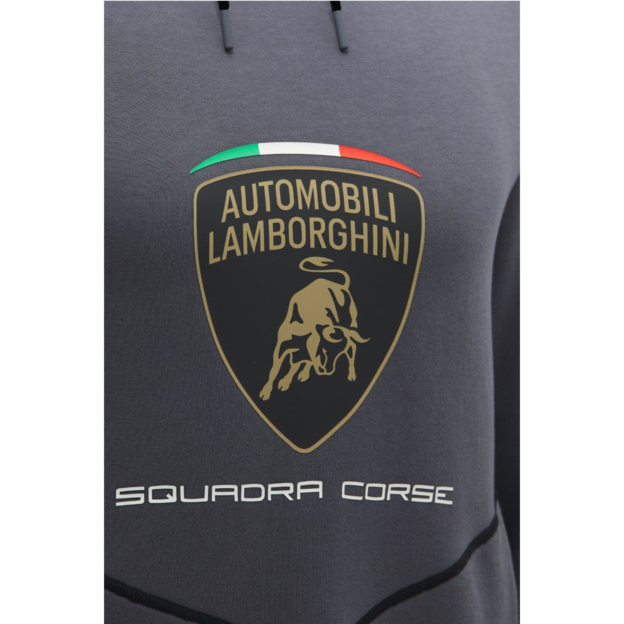 Lamborghini Men's Sportswear Large Shield Logo Sweatshirt Grey