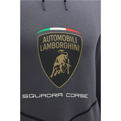 Lamborghini Men's Sportswear Large Shield Logo Sweatshirt Grey