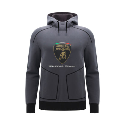 Lamborghini Men's Sportswear Large Shield Logo Sweatshirt Grey