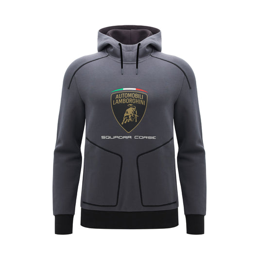 Lamborghini Men's Sportswear Large Shield Logo Sweatshirt Grey