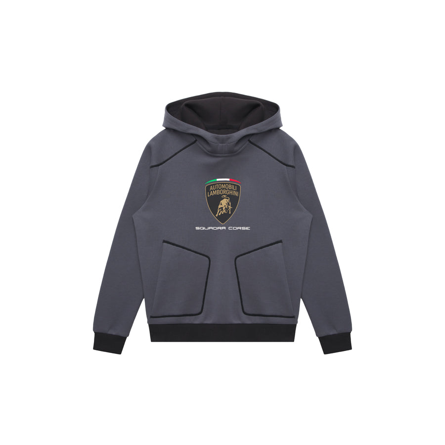 Lamborghini Kid's Sportswear Large Shield Logo Sweatshirt Grey