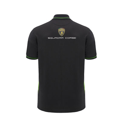 Lamborghini Squadra Corse Men's Team Polo Shirt Black