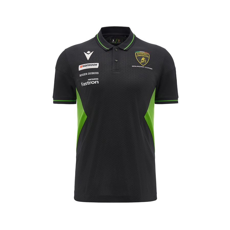 Lamborghini Squadra Corse Men's Team Polo Shirt Black