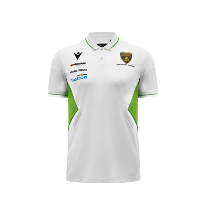 Lamborghini Squadra Corse Men's Team Polo Shirt White