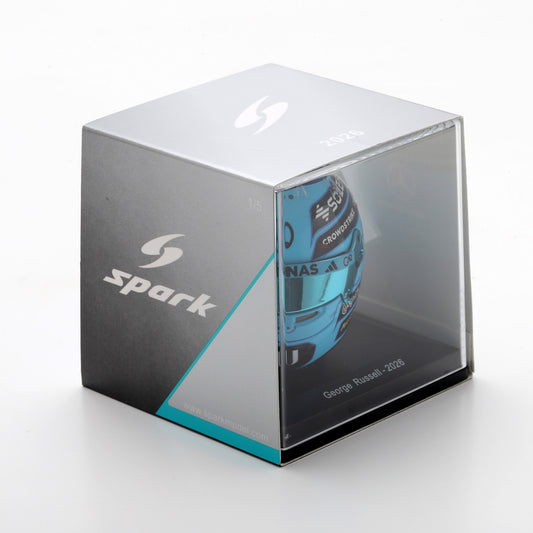 Mercedes AMG Petronas F1 Team George Russell 2026 Mini Helmet Blue - 1:5 Scale