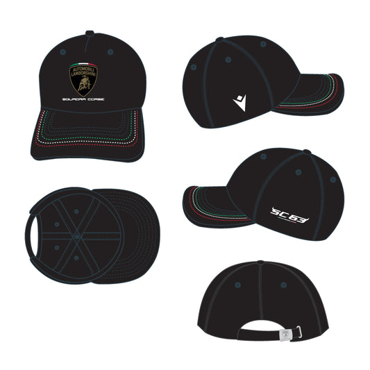 Automobili Lamborghini 2026 Adult SC 63 Squadra Corse Team Cap Black