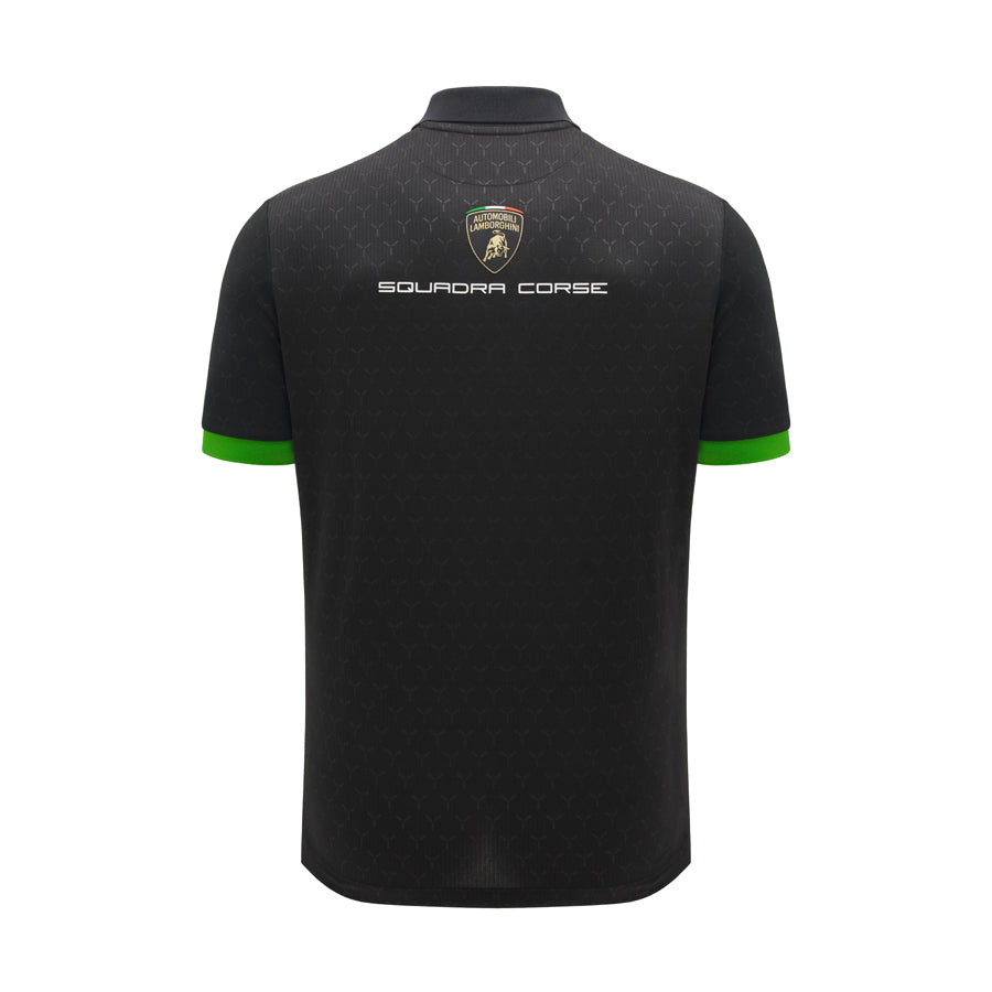 Lamborghini Squadra Corse 2026 Men's Team Polo Shirt Black