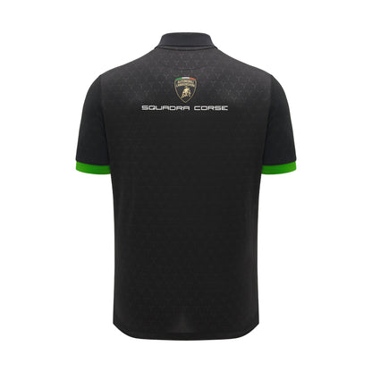Lamborghini Squadra Corse 2026 Men's Team Polo Shirt Black