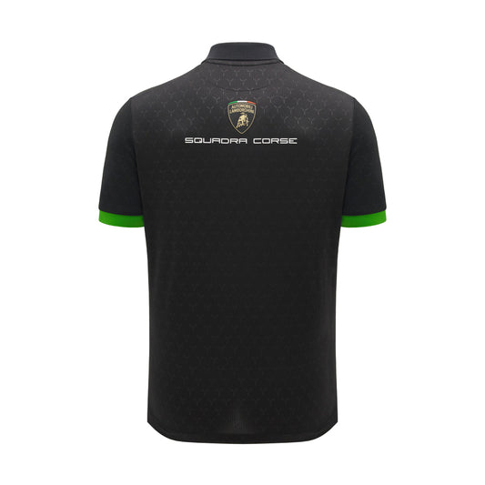 Lamborghini Squadra Corse 2026 Men's Team Polo Shirt Black