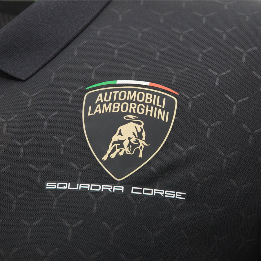 Lamborghini Squadra Corse 2026 Men's Team Polo Shirt Black