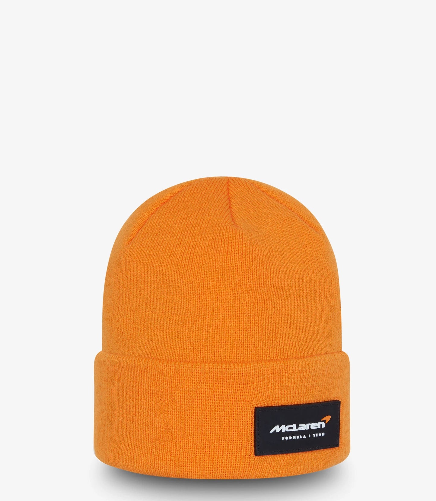 McLaren F1 Team Essential Logo Cuff Knit Beanie Hat Orange