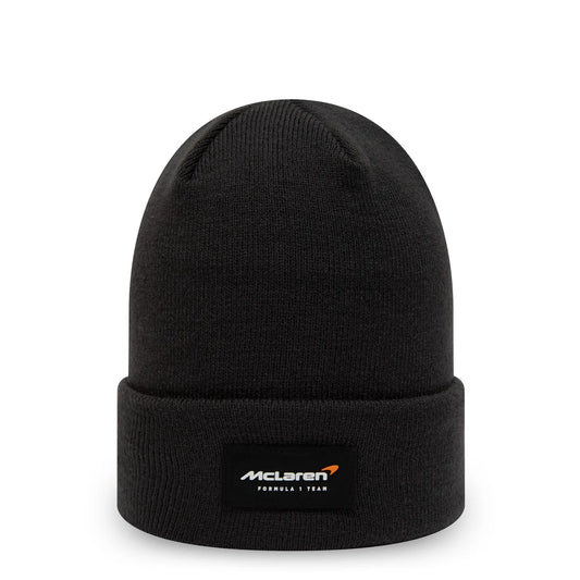 McLaren F1 Team Essential Logo Cuff Knit Beanie Hat Dark Grey