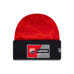 Ducati Corse Team Camo Cuff Knit Beanie Hat Red