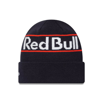 Red Bull Racing Team Wordmark Cuff Knit Beanie Hat Dark Blue