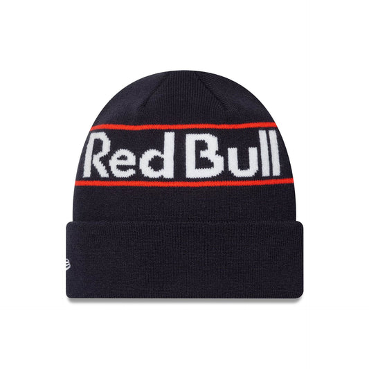 Red Bull Racing Team Wordmark Cuff Knit Beanie Hat Dark Blue
