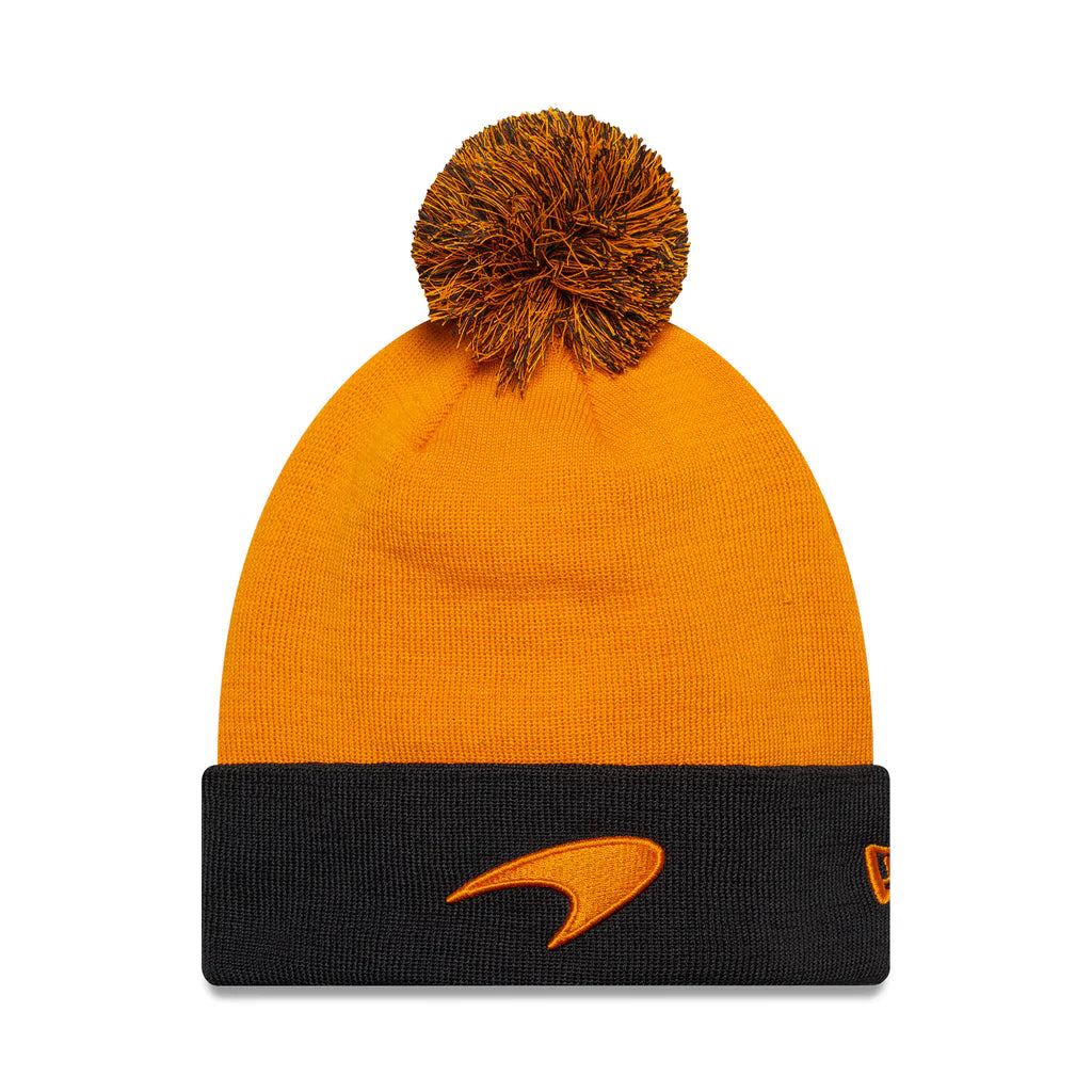 McLaren F1 Team Sustainable Bobble Cuff Beanie Hat Orange