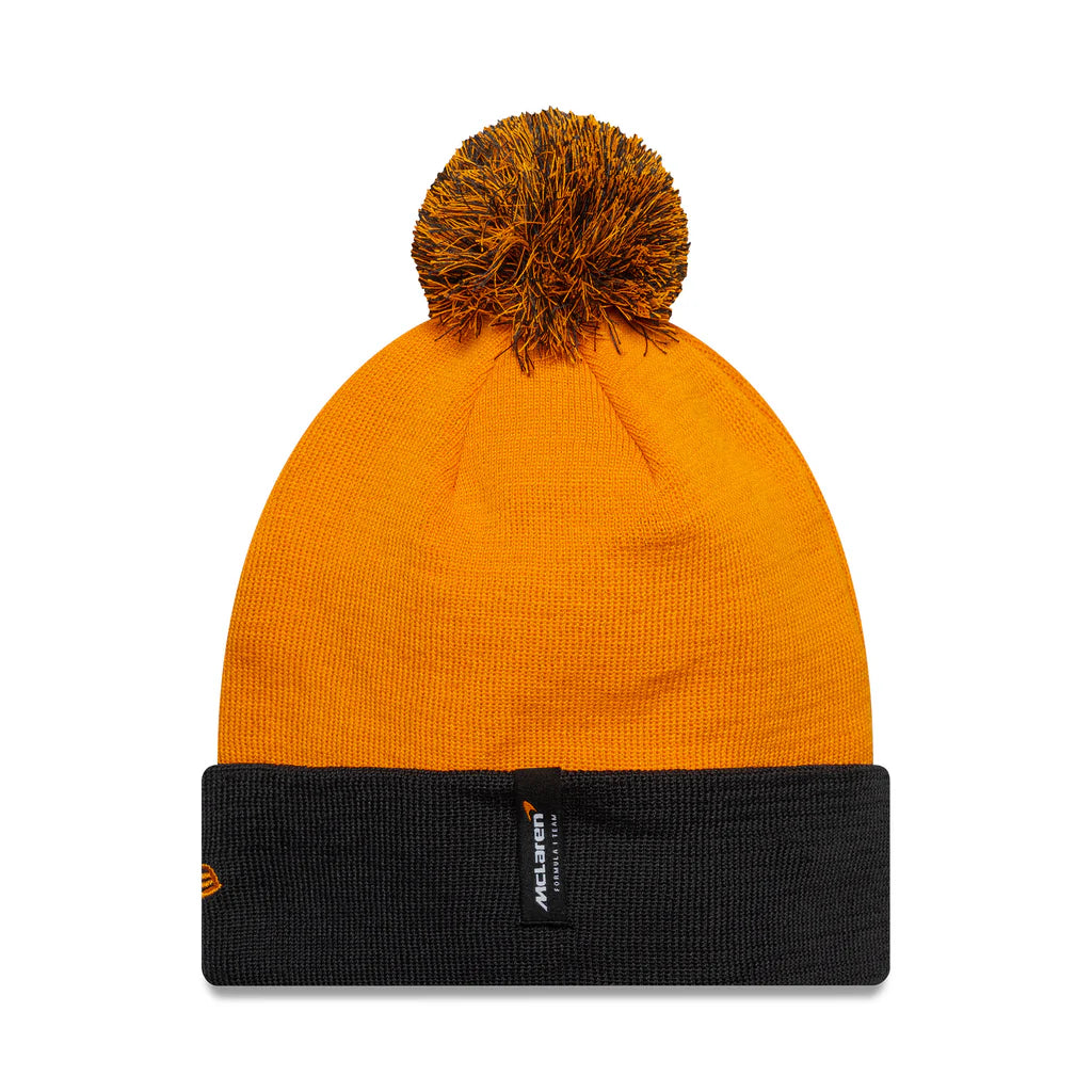 McLaren F1 Team Sustainable Bobble Cuff Beanie Hat Orange