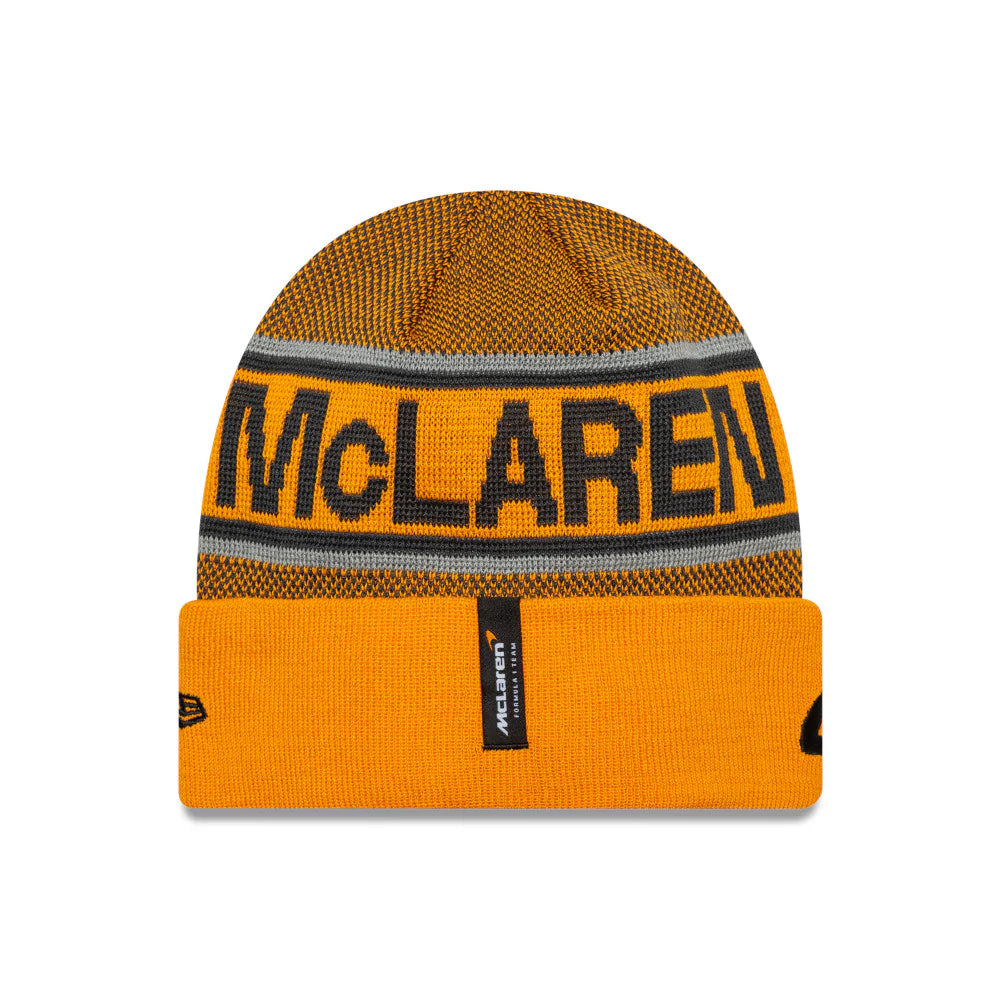 McLaren F1 2025 Lando Norris Team Cuff Beanie Hat Orange