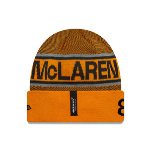 McLaren F1 2025 Oscar Piastri Team Cuff Beanie Hat Orange