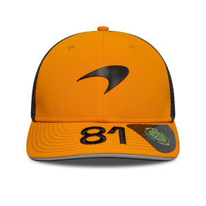 McLaren Racing F1 2025 Adult Oscar Piastri Team Hat Orange