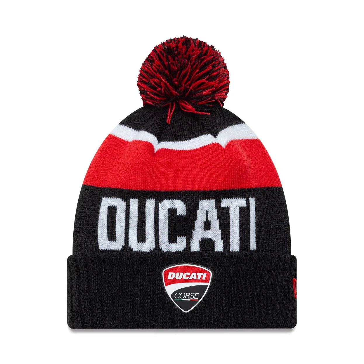 Ducati Motor Logo Sport Knit Beanie Hat Black