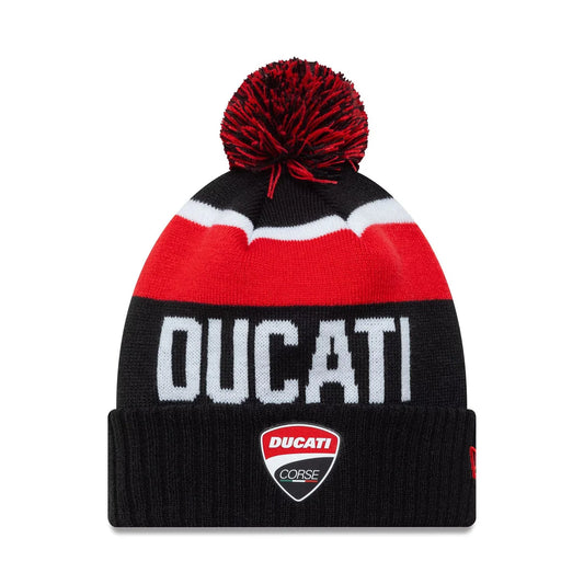 Ducati Motor Logo Sport Knit Beanie Hat Black