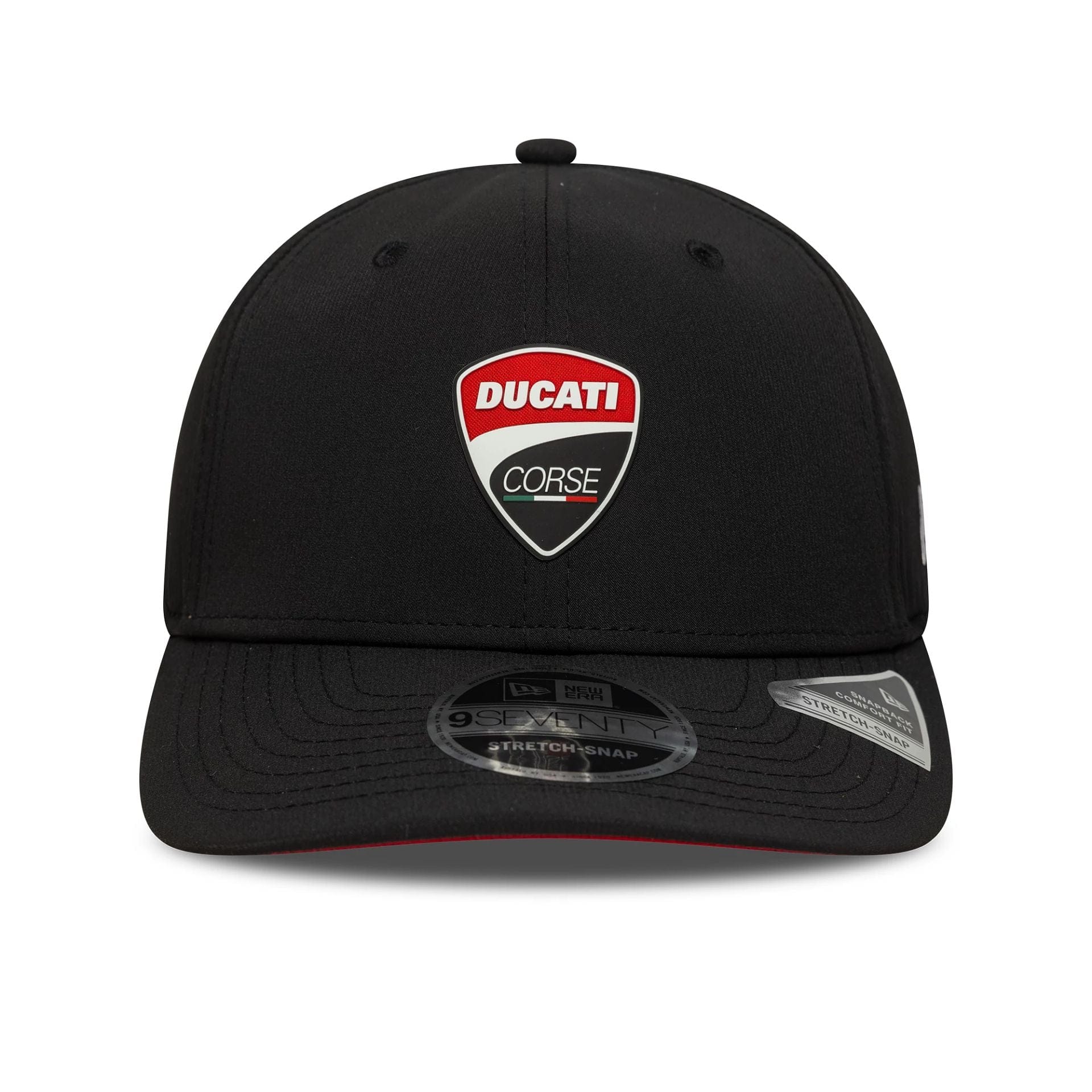 Ducati Motor Logo Recycled Stretch Snap Adjustable Cap Black