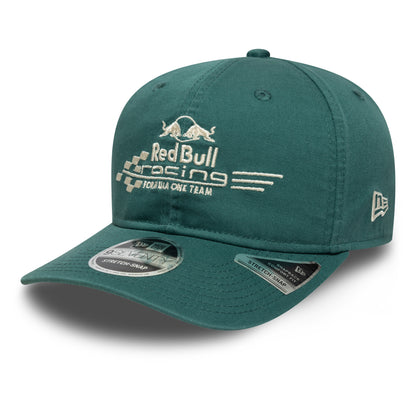 Red Bull Racing F1 Washed Stretch Snap Cap Dark Green