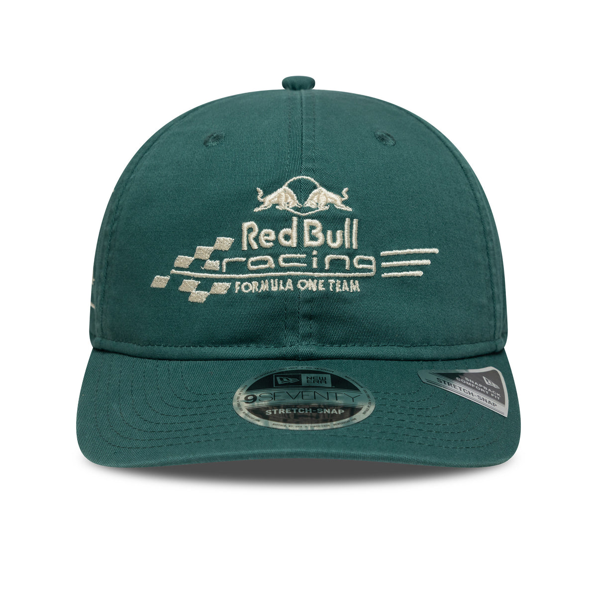 Red Bull Racing F1 Washed Stretch Snap Cap Dark Green