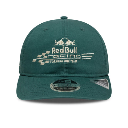 Red Bull Racing F1 Washed Stretch Snap Cap Dark Green