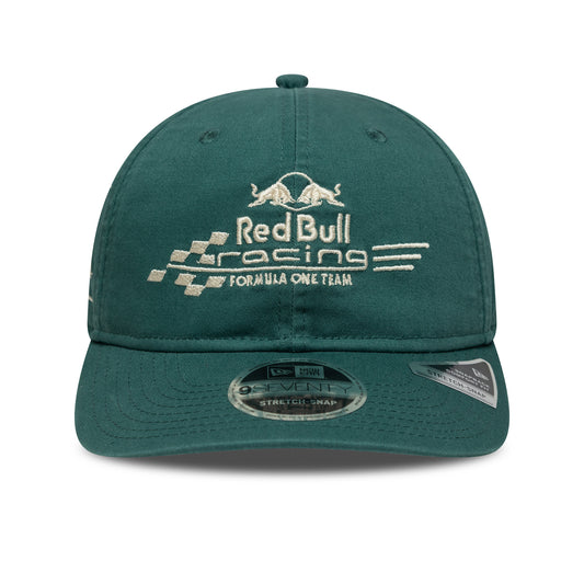 Red Bull Racing F1 Washed Stretch Snap Cap Dark Green