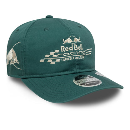 Red Bull Racing F1 Washed Stretch Snap Cap Dark Green