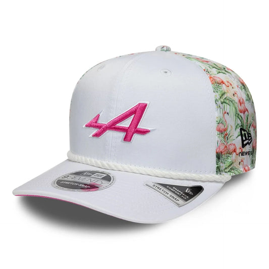 Alpine Racing F1 2026 Special Edition Miami GP Stretch Snap Adjustable Hat White
