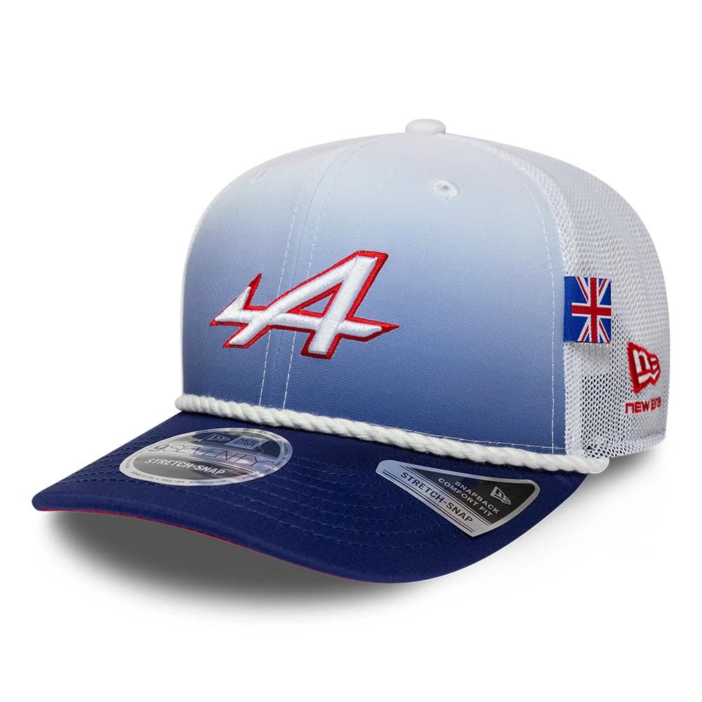 Alpine Racing F1 2026 SE Silverstone GP Stretch Snap Adjustable Cap White/Lt. Blue