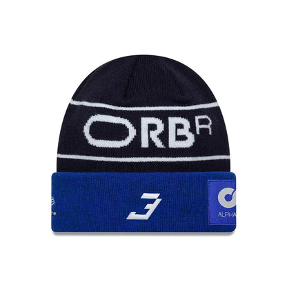 Red Bull Racing 2026 Max Verstappen Cuff Knit Beanie Hat Blue
