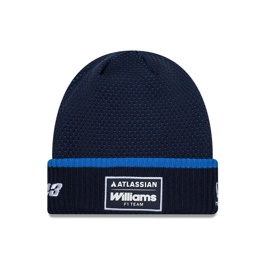 Williams Racing F1 2026 Alex Albon Team Cuff Knit Beanie Hat Navy