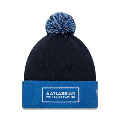 Williams Racing F1 Essential Bobble Knit Beanie Hat Navy