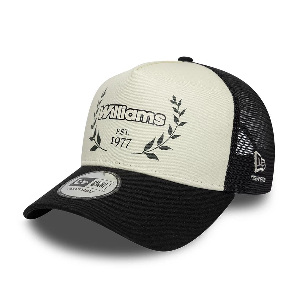 Williams Racing F1 Traditional A-Frame Trucker Adjustable Cap Beige/Black