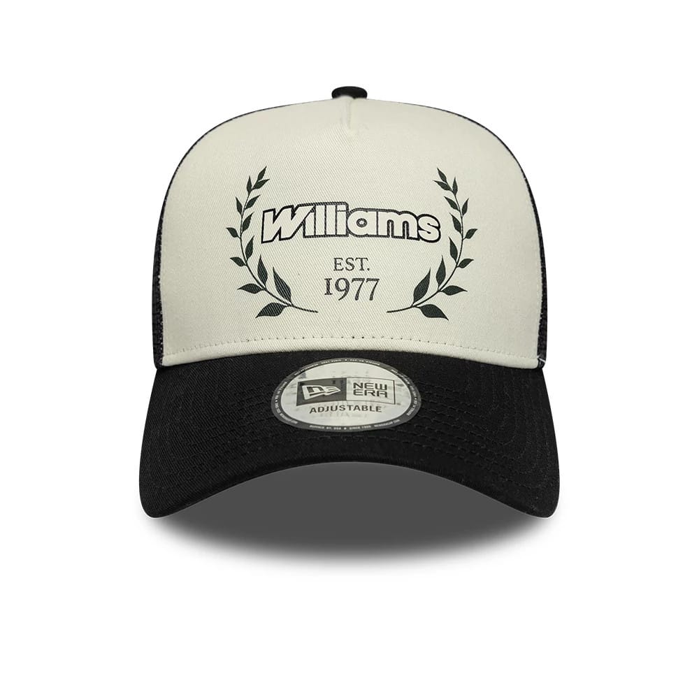 Williams Racing F1 Traditional A-Frame Trucker Adjustable Cap Beige/Black