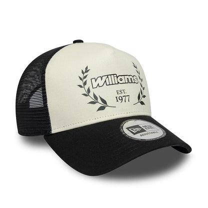 Williams Racing F1 Traditional A-Frame Trucker Adjustable Cap Beige/Black